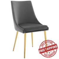 Modway EEI-3416-GRY Viscount Modern Accent Performance Velvet Dining Chair