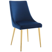 Modway EEI-3416-NAV Viscount Modern Accent Performance Velvet Dining Chair