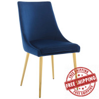 Modway EEI-3416-NAV Viscount Modern Accent Performance Velvet Dining Chair