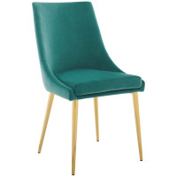 Modway EEI-3416-TEA Viscount Modern Accent Performance Velvet Dining Chair