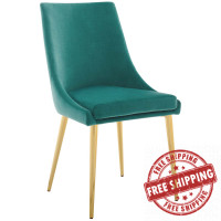 Modway EEI-3416-TEA Viscount Modern Accent Performance Velvet Dining Chair