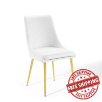 Modway EEI-3416-WHI Viscount Modern Accent Performance Velvet Dining Chair