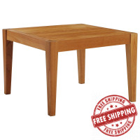Modway EEI-3431-NAT Northlake Outdoor Patio Premium Grade A Teak Wood Side Table