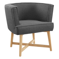 Modway EEI-3432-GRY Gray Anders Upholstered Fabric Accent Chair