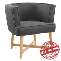Modway EEI-3432-GRY Gray Anders Upholstered Fabric Accent Chair