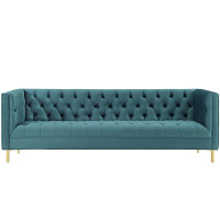 Modway EEI-3455-SEA Delight Tufted Button Performance Velvet Sofa