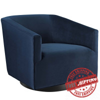 Modway EEI-3456-MID Twist Accent Lounge Performance Velvet Swivel Chair