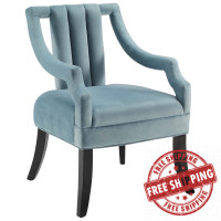 Modway EEI-3458-LBU Harken Performance Velvet Accent Chair