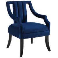 Modway EEI-3458-NAV Harken Performance Velvet Accent Chair