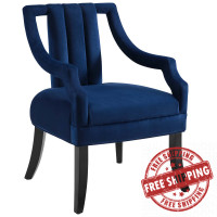 Modway EEI-3458-NAV Harken Performance Velvet Accent Chair