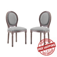 Modway EEI-3467-LGR Emanate Dining Side Chair Upholstered Fabric Set of 2