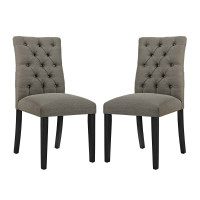 Modway EEI-3474-GRA Duchess Dining Chair Fabric Set of 2