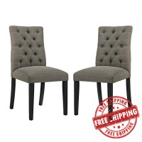 Modway EEI-3474-GRA Duchess Dining Chair Fabric Set of 2