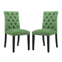 Modway EEI-3474-GRN Duchess Dining Chair Fabric Set of 2