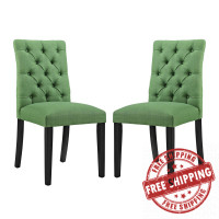 Modway EEI-3474-GRN Duchess Dining Chair Fabric Set of 2
