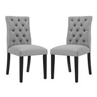 Modway EEI-3474-LGR Duchess Dining Chair Fabric Set of 2