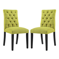 Modway EEI-3474-WHE Duchess Dining Chair Fabric Set of 2