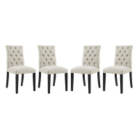 Modway EEI-3475-BEI Duchess Dining Chair Fabric Set of 4