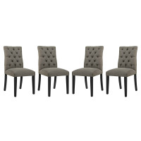 Modway EEI-3475-GRA Duchess Dining Chair Fabric Set of 4