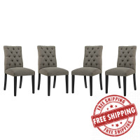 Modway EEI-3475-GRA Duchess Dining Chair Fabric Set of 4