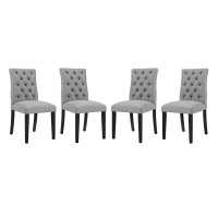 Modway EEI-3475-LGR Duchess Dining Chair Fabric Set of 4