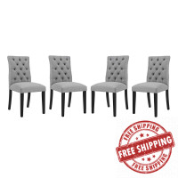 Modway EEI-3475-LGR Duchess Dining Chair Fabric Set of 4