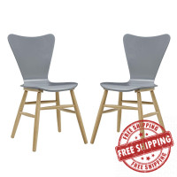 Modway EEI-3476-GRY Cascade Dining Chair Set of 2