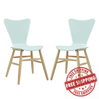 Modway EEI-3476-LBU Cascade Dining Chair Set of 2