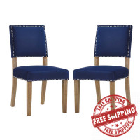 Modway EEI-3477-NAV Oblige Dining Chair Wood Set of 2
