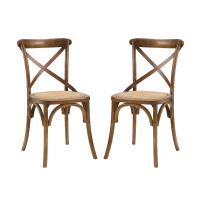 Modway EEI-3481-WAL Gear Dining Side Chair Set of 2