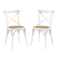 Modway EEI-3481-WHI Gear Dining Side Chair Set of 2