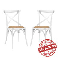Modway EEI-3481-WHI Gear Dining Side Chair Set of 2