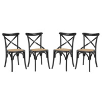 Modway EEI-3482-BLK Gear Dining Side Chair Set of 4