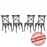 Modway EEI-3482-BLK Gear Dining Side Chair Set of 4