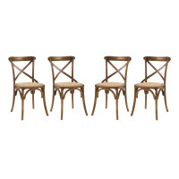 Modway EEI-3482-WAL Gear Dining Side Chair Set of 4