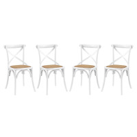 Modway EEI-3482-WHI Gear Dining Side Chair Set of 4