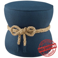 Modway EEI-3483-BLU Beat Nautical Rope Upholstered Fabric Ottoman