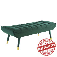 Modway EEI-3484-GRN Guess Channel Tufted Performance Velvet Accent Bench