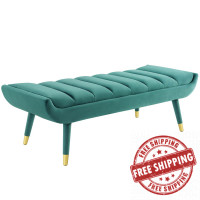 Modway EEI-3484-TEA Guess Channel Tufted Performance Velvet Accent Bench