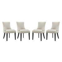 Modway EEI-3497-BEI Marquis Dining Chair Fabric Set of 4