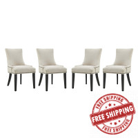 Modway EEI-3497-BEI Marquis Dining Chair Fabric Set of 4