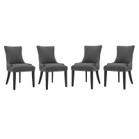 Modway EEI-3497-GRY Marquis Dining Chair Fabric Set of 4