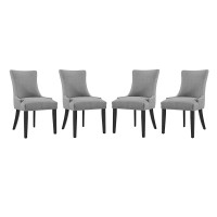 Modway EEI-3497-LGR Marquis Dining Chair Fabric Set of 4