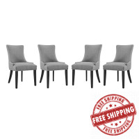 Modway EEI-3497-LGR Marquis Dining Chair Fabric Set of 4