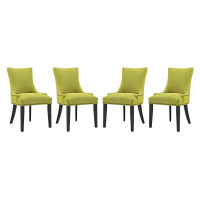 Modway EEI-3497-WHE Marquis Dining Chair Fabric Set of 4