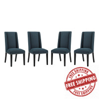 Modway EEI-3503-AZU Baron Dining Chair Fabric Set of 4