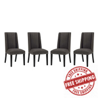 Modway EEI-3503-BRN Baron Dining Chair Fabric Set of 4