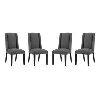 Modway EEI-3503-GRY Baron Dining Chair Fabric Set of 4