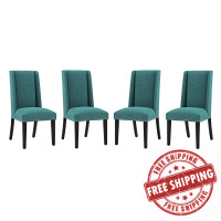 Modway EEI-3503-TEA Baron Dining Chair Fabric Set of 4