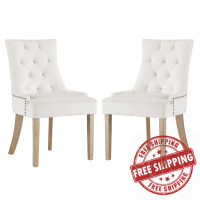 Modway EEI-3504-IVO Pose Dining Chair Performance Velvet Set of 2
